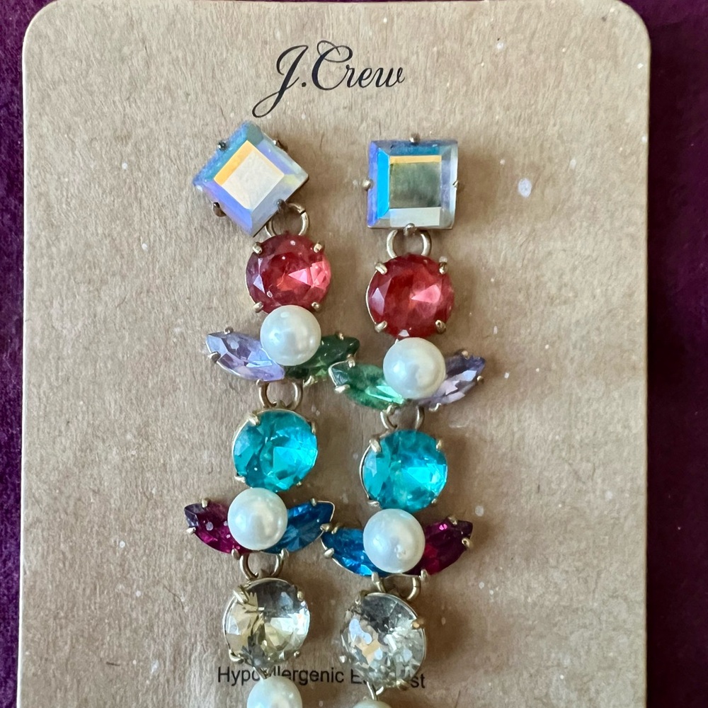 J. Crew Vibrant Gemstone Earrings